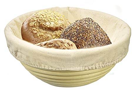 Westmark Bezug für Gärkörbchen, Für runde Körbchen mit ca. Ø: 20,5 x 8 cm, Baumwolle, Beige, 3209226B