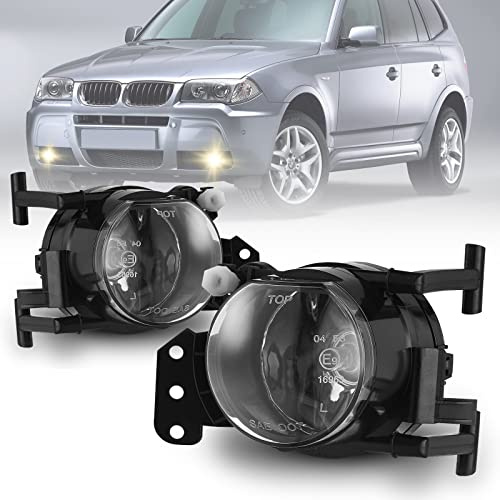Nebelscheinwerfer für BMW (E90 E91 E46 E60 E61 E63 E64 E83) 3er 5er 6er X3, 01/2003-12/2012, HB4, 1 Paar Re/Li (inkl. Leuchtmittel), Klar Objektiv,R:6920704 63176910792 L:63176910791 6920703