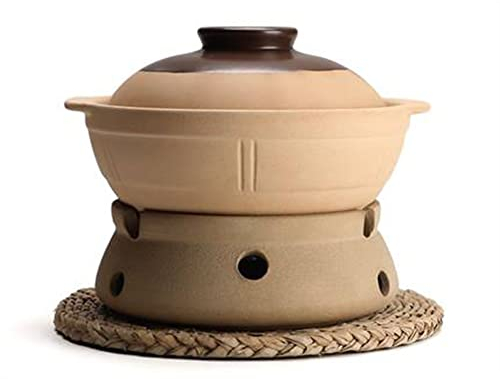 MNSSRN Keramikmatte Nudelseintopf, Suppentopf, Alkoholherd, Lehmauflauf, Sukiyaki-Herd, Essensdämmung, Heizung Kochgeschirr,4800ML
