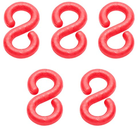 Verbindungsglied Kettenglied S-Form Kunststoffkette Absperrkette rot/gelb 4/6mm (6 mm, Rot)