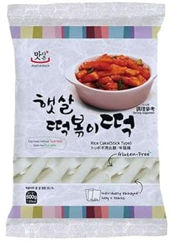 Tteokbokki coreano pasta de arroz gruesa 600 g sin gluten en 3 bolsas de 200 g ideal para salsas picantes y recetas asiáticas
