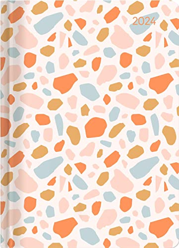 Ladytimer Grande Terrazzo 2024 - Taschen-Kalender A5 (15x21 cm) - Fliesen - Notiz-Buch - Weekly - 128 Seiten - Alpha Edition