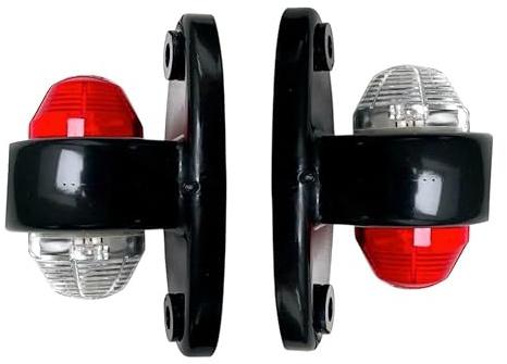 MelTruck 2x LED Umrissleuchte weiß/rot 12/24V E20 für LKW PKW Anhänger Trailer