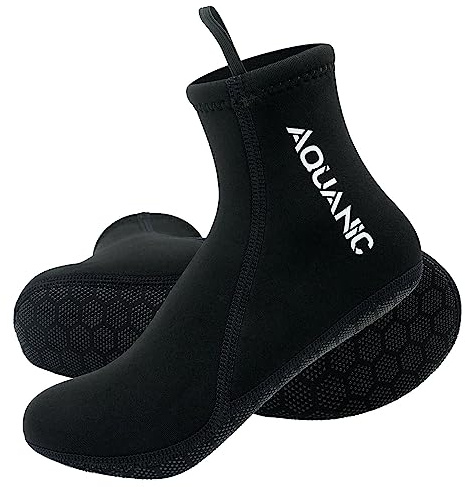 nitescuba Calzini in Neoprene 2.5mm,Immersioni per Uomini e Donne Calzini a Pinna,Calze Antiscivolo e Impermeabili per Immersioni, Surf e Altri Sport Acquatici,Bianco,Mid,XL