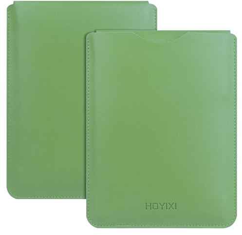 HoYiXi Hülle für 6 Zoll Kindle/Kobo/Voyaga/Lenovo/Pocketbook/Sony/Tolino E-Book E-Reader Leichte Leder Schutzhülle Tasche für für 6 Zoll E-Book, Grün