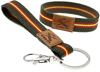 BDM - Pulsera de la Guardia Civil de tela para hombres y mujeres elástica en verde militar.