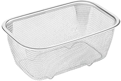 Feinmaschiges Ölsieb, Edelstahl Frittierkorb, Küchensieb Siebkorb, Rechteckiger Abtropfkorb, Pommes-Frites Halter Zum Abseihen, Spülen, Braten, Dämpfen Oder Kochen Gemüse Pasta, Sieb, Abtropfen, Spüle