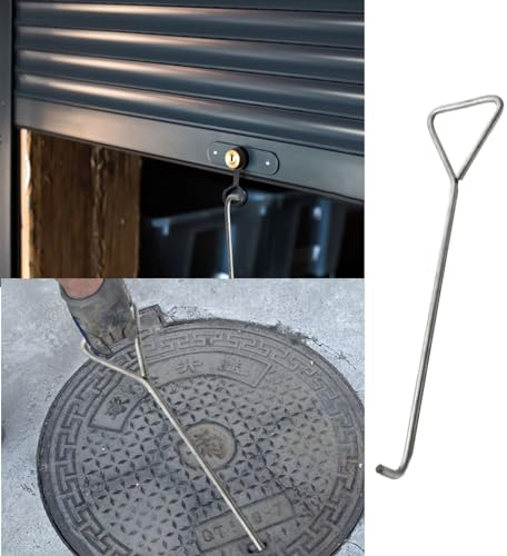 Schachthaken Stahl-Schachtdeckel-T-Haken, Vielseitige Hebehaken, Abflussgitter-Hakenzieher, Gully-Ziehhaken für Klärgruben für Klempner/Bauarbeiter (Size : 70 cm (27 1/2))