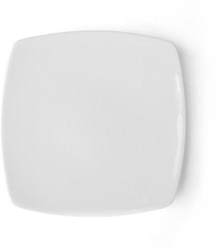 Holst Porzellan FD 227 Porzellan Teller flach 27 x 27 cm Fine Dining Weiß 27 x 27 x 3 cm 4 Stück