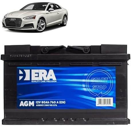 Batteria 80Ah A.G.M. per Audi A5 2.0 TDI 30 35 40 TDI gasolio Hybrid 2016+