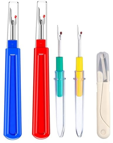 QOCUILC 4er-Pack Nahttrenner mit Nähschere, Präzisions-Nahtschneider, Trenner für Nähen, DIY-Werkzeug für Textilhandwerk, vielseitig einsetzbar