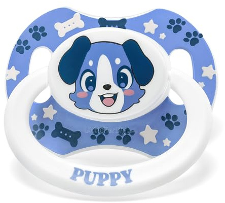 LittleForBig Großer Saugerschild Bedruckter Schnuller der Generation II in Erwachsenengröße Welpe Muster