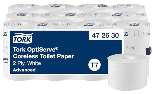 Tork OptiServe Coreless Toalettpapper Vit T7, Advanced, 2-lagers, 24 x 820 ark, 472630