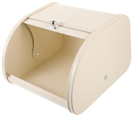 Grande boîte à pain en métal blanc - Boîte de rangement pour pain, pain