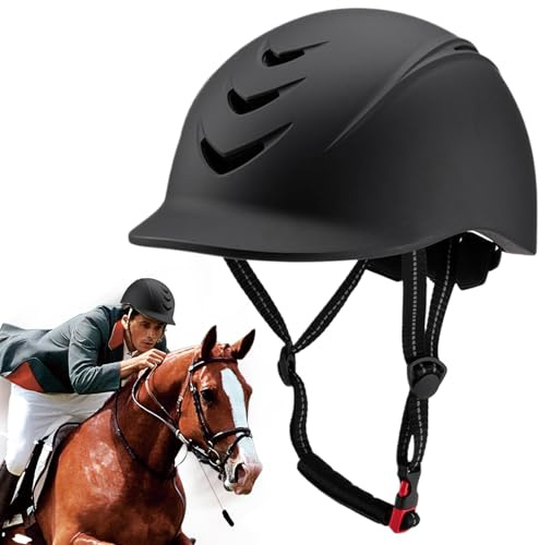 Horse Riding Helmet, Breathable Soft Padding Horse Riding Hat with Adjustable Strap, Safety Anti-collision Equestrian Hats & Helmets for Women Men, Riding Hat, Horse Riding Helmet