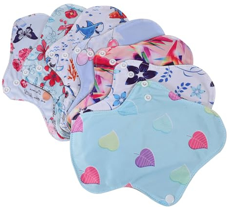 PLAFOPE Wiederverwendbare Stoffbinden 7-teiliges Set Menstruationsbinden Auslaufsicheres Design Für Frauen