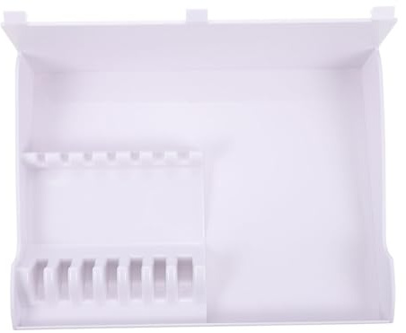 WEKADRIN Hair Scissor Holder Storage Tray 4-Section Plastic Organizer for Hairdressing Tools Suitable for Salon Use and Home Styling Includes Combs and Scissors Rack