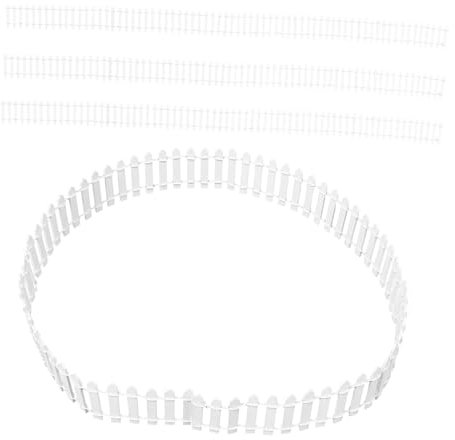 INOOMP 4pezzi Recinto Decorativo Bianco Per Giardino Miniatura Staccionata Per Bonsai e Giardini Delle Fate Facile Da Installare e Resistente Alle Intemperie