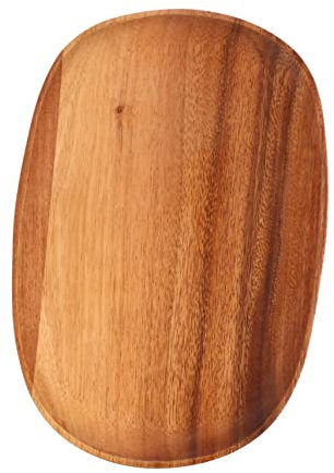 Mobestech Stylish Sushi Serving Plate Acacia Wood Salad Dish for Special Occasions