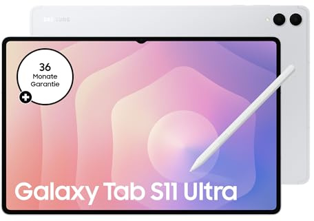 Samsung Galaxy Tab S11 Ultra 5G, AI Tablet, 5G, Leichtes Design, Vielseitige KI-Tools, DeX, 256 GB Speicher, 12 GB RAM, Lange Akkulaufzeit, Silver, 3 Jahre Herstellergarantie [Exklusiv auf Amazon]