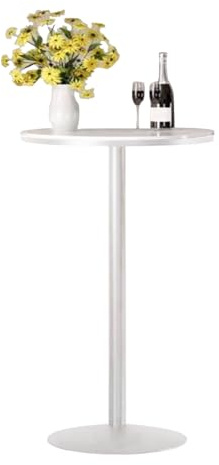 MARIYCH Marmortisch, Kleiner Getränketisch für kleine Räume, runder Beistelltisch mit stabilem Metallfuß, runder Beistelltisch, Säulentisch für Sofa, Couch, Stuhl, Terrasse, Balkon, Café (55 x 55 x