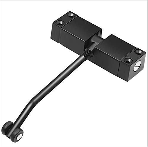 Kit de abridor automático de puertas: sistema de cierre de puerta de aleación de aluminio, mecanismo de resorte plateado para mayor seguridad y fácil operación, ideal para uso doméstico y comercial.