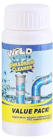 Powerful Sink & Drain Drain Cleaner, Wild Sink and Drain Cleaner Powder with Gloves, Powerful Pipe Dredging Agent, All-Purpose Pipe Dredge Deodorant, For Toilet Kitchen Bathroom Shower (1)