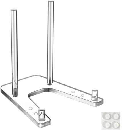 Sghtil Soportes de placa para exposición, soporte de acrílico transparente como - Claro Soporte Ajustable Para Tableta Imagen Postal Álbum Escritorio Teléfono Obras de Arte