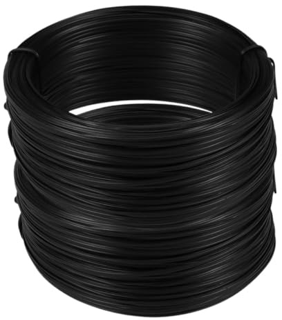 Kisangel 2 Piezas Alambre Recubierto de Caucho Flexible para Manualidades Alambre para Flores Jardinería Metros Enrejados Amarre de Varillas Corrugadas para Trabajos Pesados