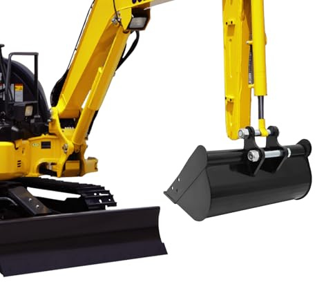 BöSchungslöFfel pour mini excavatrice, cuillère à creuser, large en acier, mini pelleteuse, mini pelleteuse, accessoires de pelleteuse, pelle pour le chargement, le sable, le nettoyage, les crevettes