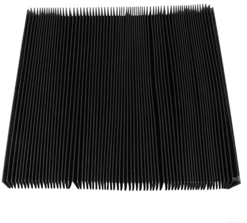 Copertura protettiva a soffietto per fisarmonica per centri di lavoro CNC, resistente a olio/acqua/polvere, panno a tre strati, pieghevole piatto, lunghezza estesa 1,5 m, nero (240 mm)