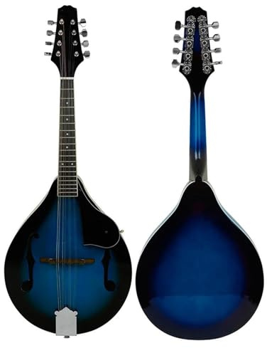 Set De Mandolina Guitarra Mandolina De 8 Cuerdas Cuerpo Tilo Acústica Estilo A Con Bolsa Púas Piezas Capo Accesorios(3/4)