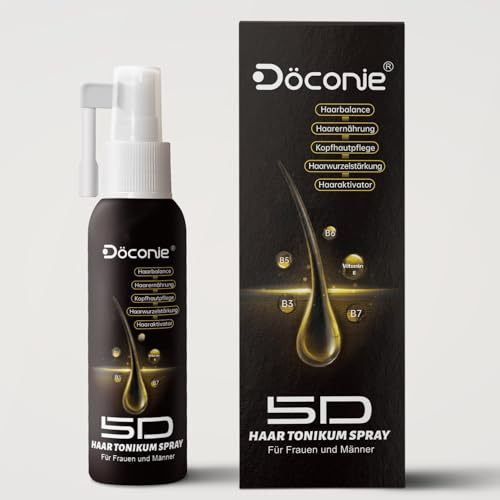 Döconie 5D Haar Tonikum Spray – Kopfhautpflege & Haaraktivator, Haarwasser/Leave-in Pflege für Frauen & Männer, mit Caffeine, Panthenol, Niacinamide & Zinc PCA