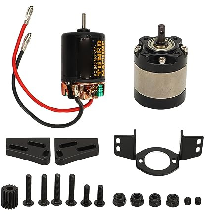 CUOFYUNL Moteur brossé universel 540 avec boîte d'onde de décélération 1/5, roulement bidirectionnel pour vélo d'essai RC 1/10 (Akha)