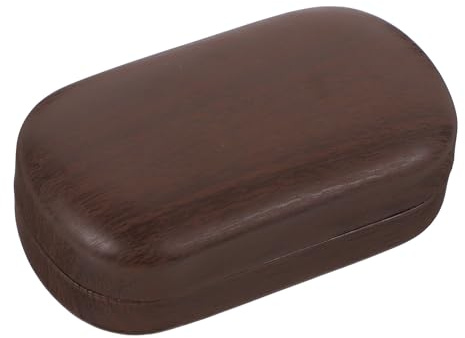 Mipcase Leak Contact Lens Box Brown Leather Material Cosmetic Eye Lens Case Kit Use During Travel Daily Wear
