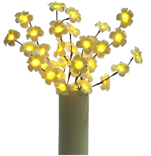 Lila Phalaenopsis LED Zweig, Lampe 20 Lichter Betrieben Warmes Licht Künstliche Blume Licht Orchidee Dekoration Zuhause Nachtlicht (E)