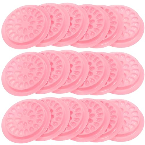 Tofficu Soporte para pestañas rosa, 100 piezas con diseño de ranuras en, accesorio para maquillaje en salón y uso doméstico que facilita la aplicación