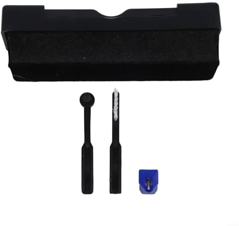 KiraKira AT-VMN95E Stylet de platine série VM95 et AT-LP120X, pointe synthétique avec porte-à-faux en aluminium et kit de nettoyage (bleu)