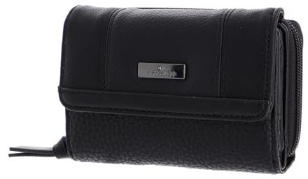 TOM TAILOR Juna Damen Geldbörse Portemonnaie Klein Schwarz