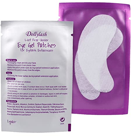 Augenpads für die professionelle Wimpernverlängerung | Eye Gel Patch | Lint Free Eyepads | Fusselfreie Augenpads ideal zur Wimpernverlängerung | geriffelte Oberfläche | extra Dünn, Paar:10