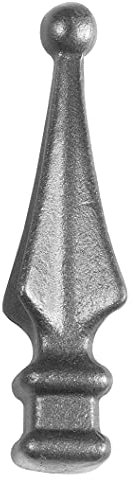 Fenau | Clôture/Pointe/Tête| Hauteur : 165 mm | Matériau : 32x32 mm | Acier S235JR, brut| Construction de garde-corps/Fer forgé/métallique