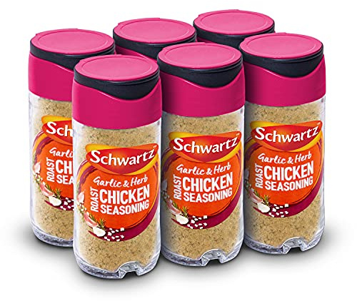 Schwartz Garlic & Herb Roast Chicken Seasoning 53 G | Jar | Pack of 6 | Expertly Blended with Garlic, Rosemary & Thyme | For Tasty Chicken Full of Flavour