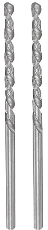 sourcing map 2Stk Hartmetall Spiralbohrer 2mm Metrisch Bohrer links | Spiralflöten Zylinderschaft Wolframstahl Bohrwerkzeug für Rostfreier Stahl Legierung Metall