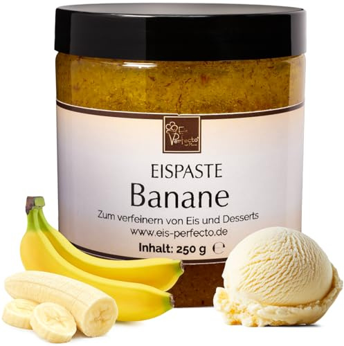 Banane Eispaste Aroma Variegatos Eis Desserts Pralinen Zum Verfeinern von leckerem Eis Getränke Kuchen Kekse Tortencremes u. Eiscremes Inhalt 250 g