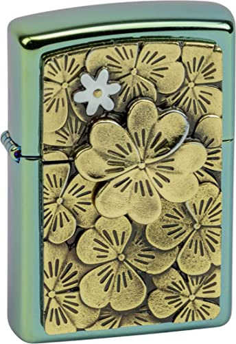 Original Zippo Lighter Trick Golden Clover/Leave Limited to 1000 Pieces in Small Frame Box