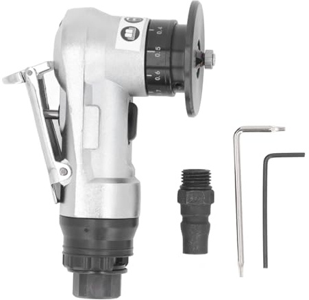 Mini Chamfering Machine, Portable Pneumatic Chamfering Tool 30000RPM C0.1 to C1.5 45 Degree Ultra Light Handheld Linear Air Beveling Tool for Trimming and Deburring