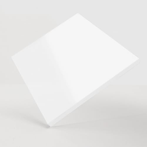 3-5mm Acrylglas Platte Weiß Zuschnitt nach Maß, PMMA GS mit laserpolierter Kante - Größe Wählbar (5 mm, 800 x 800 mm)