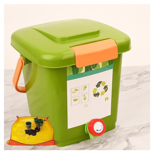 LFLIFENG Compostera 8L/10L/15L/20L Compostera Domestica Recoger Líquido De Abono Compostador,Style1(8L)-1Set