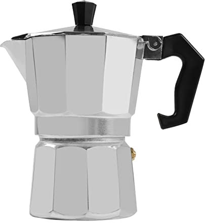 Wulimasun Cafetera de 3 tazas de hervidor eléctrico placa calefactora cafetera Moka Pot 500W temperatura ajustable,Para producción de café con leche y café americano,Plata