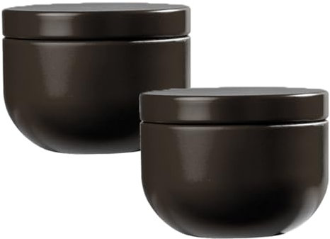 GXGM 2 Pezzi Barattolo In Alluminio, Porta Joint Box, Custodia Antiodore, Barattolo In Metallo Resistente,55 X 46 Mm Ermetico, Impermeabile, Per Pillole, Erbe E Spezie (Nero)